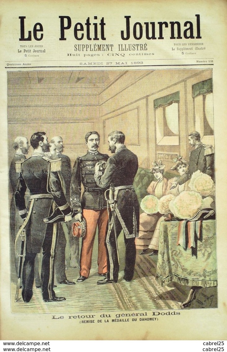 Petit Journal-1893-131-BENIN DAHOMEY DODDS-ROYBET-BEAUVOIR ARNAUD - Le Petit Journal