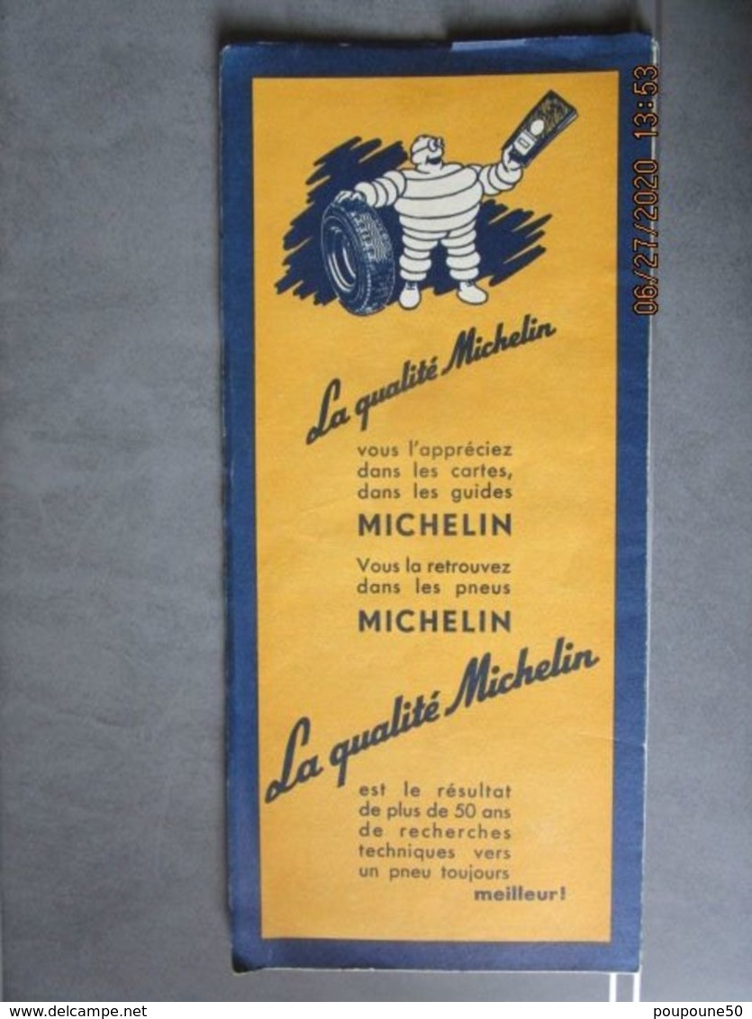 Carte Routière MICHELIN N: 63 - VANNES - ANGERS édition De 1951 - Callejero