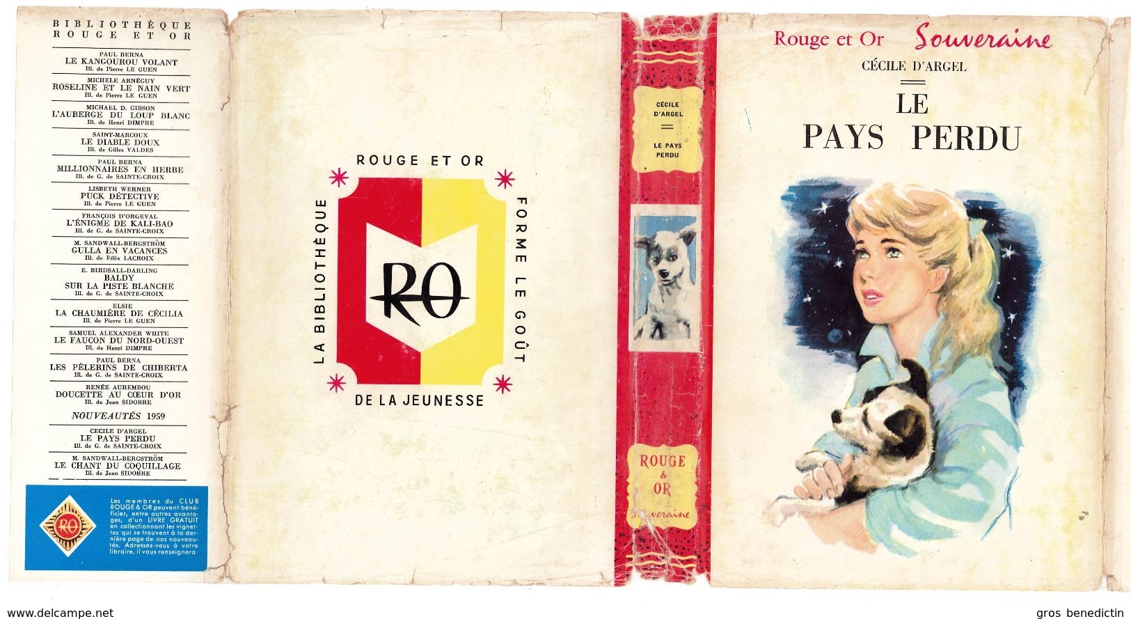 G.P. Rouge Et Or Souveraine N°135 - Cécile D'Argel - "Le Pays Perdu" - 1959 - #Ben&Souv&Div - Bibliothèque Rouge Et Or