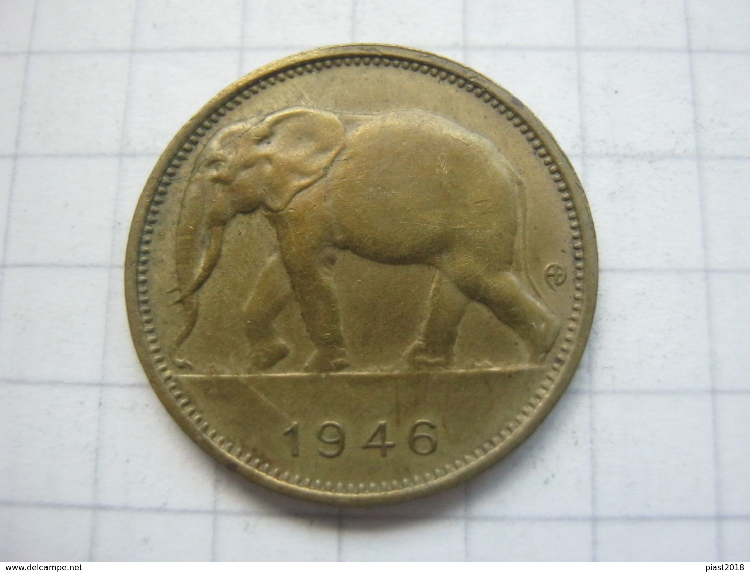 Congo Belgian , 1 Franc 1946 - 1945-1951: Regentschaft
