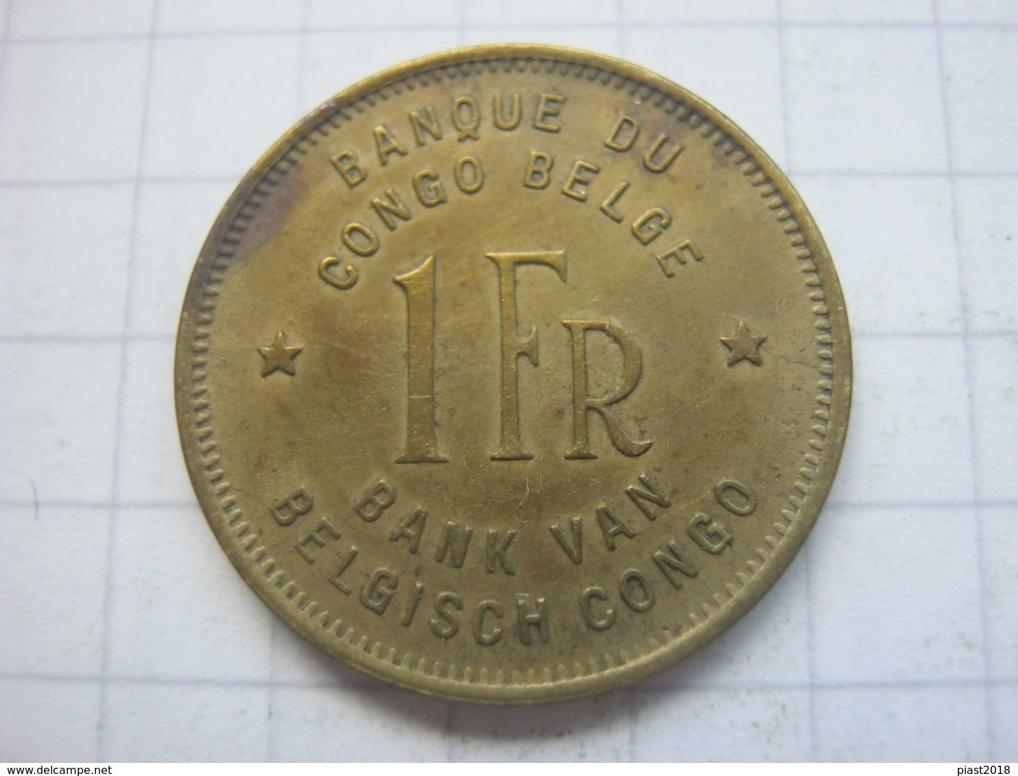 Congo Belgian , 1 Franc 1946 - 1945-1951: Regentschaft