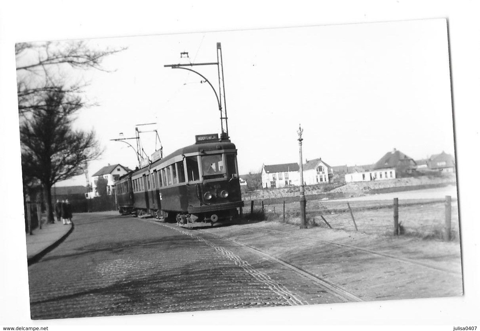 NOORDWICK ZEE Environs (Pays Bas) Photographie Format CPA  Tramway électrique 1950 - Noordwijk (aan Zee)