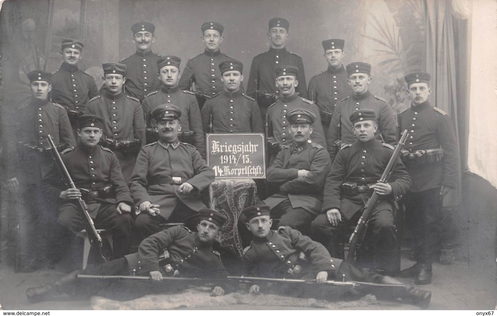 Carte Postale Photo Militaire Allemand DÖBELN-Chemnitz (Saxe-Sachsen) Kriegsjahr 1914-/15-Curt Schröder Foto - Döbeln