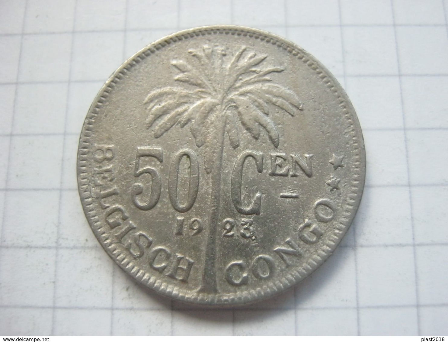 Congo Belgian , 50 Centimes 1923 (flemish) - 1910-1934: Albert I