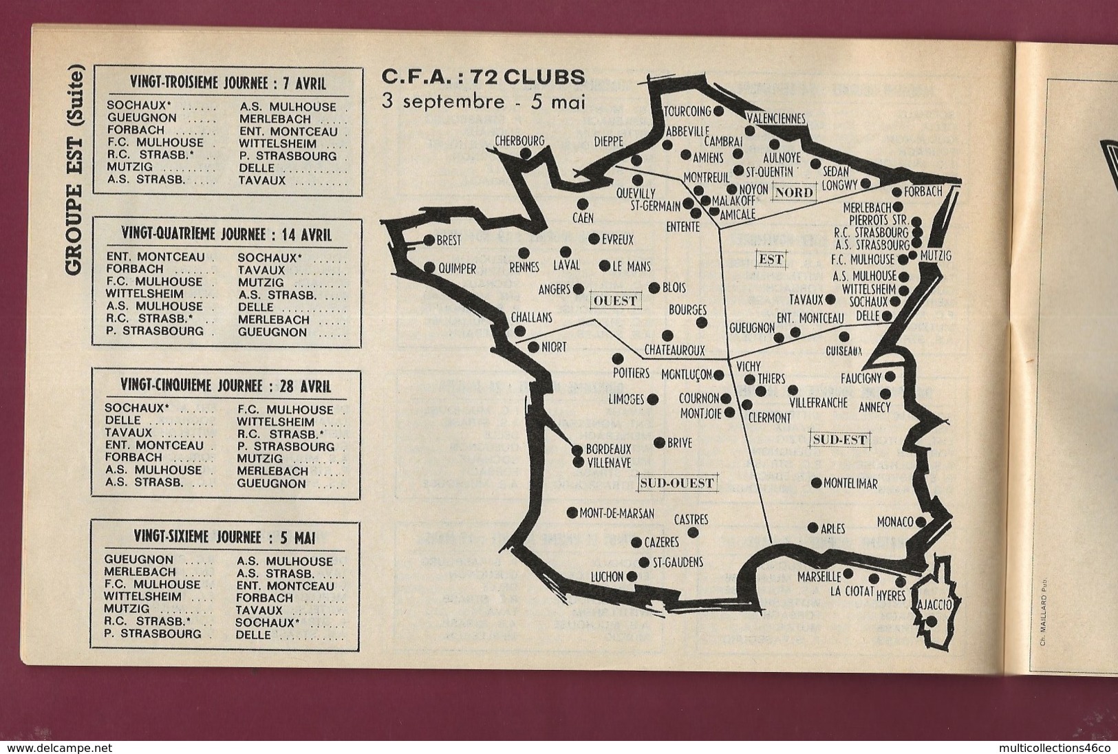 040620 -  FOOTBALL MAGAZINE KOPA Calendrier Saison 1967 68 - Photos US QUEVILLY Equipe De France Amateur - Sonstige & Ohne Zuordnung