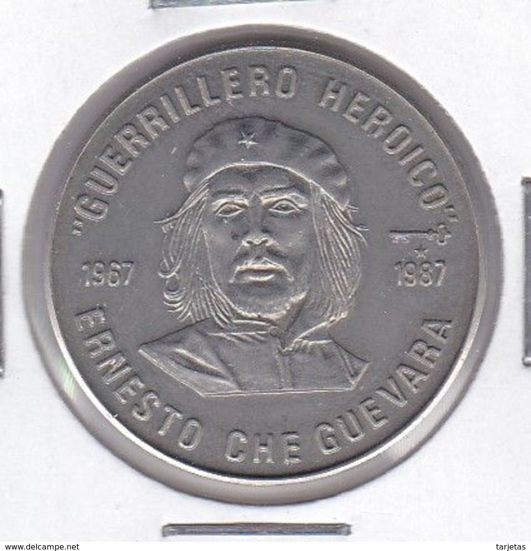MONEDA DE CUBA DE 1 PESO DEL AÑO 1987 ERNESTO CHE GUEVARA (COIN) (NUEVA - UNC) - Cuba