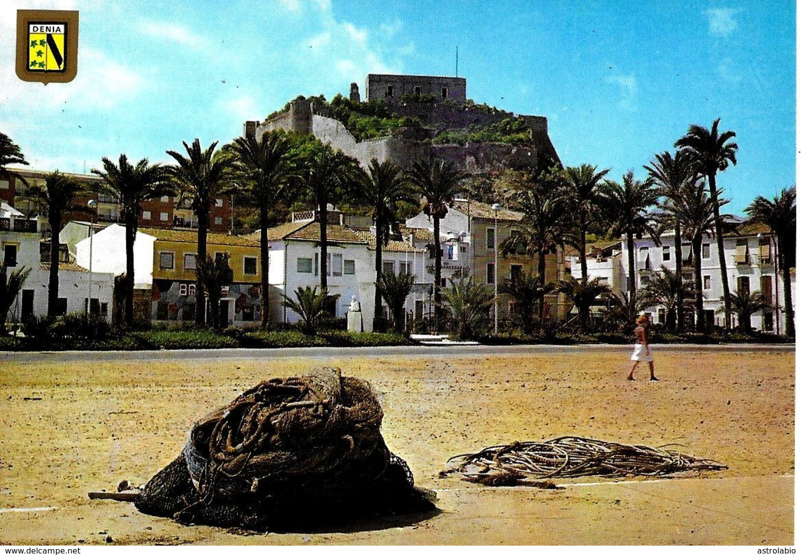 Denia (Alicante), El Castillo Desde El Puerto CP - Alicante