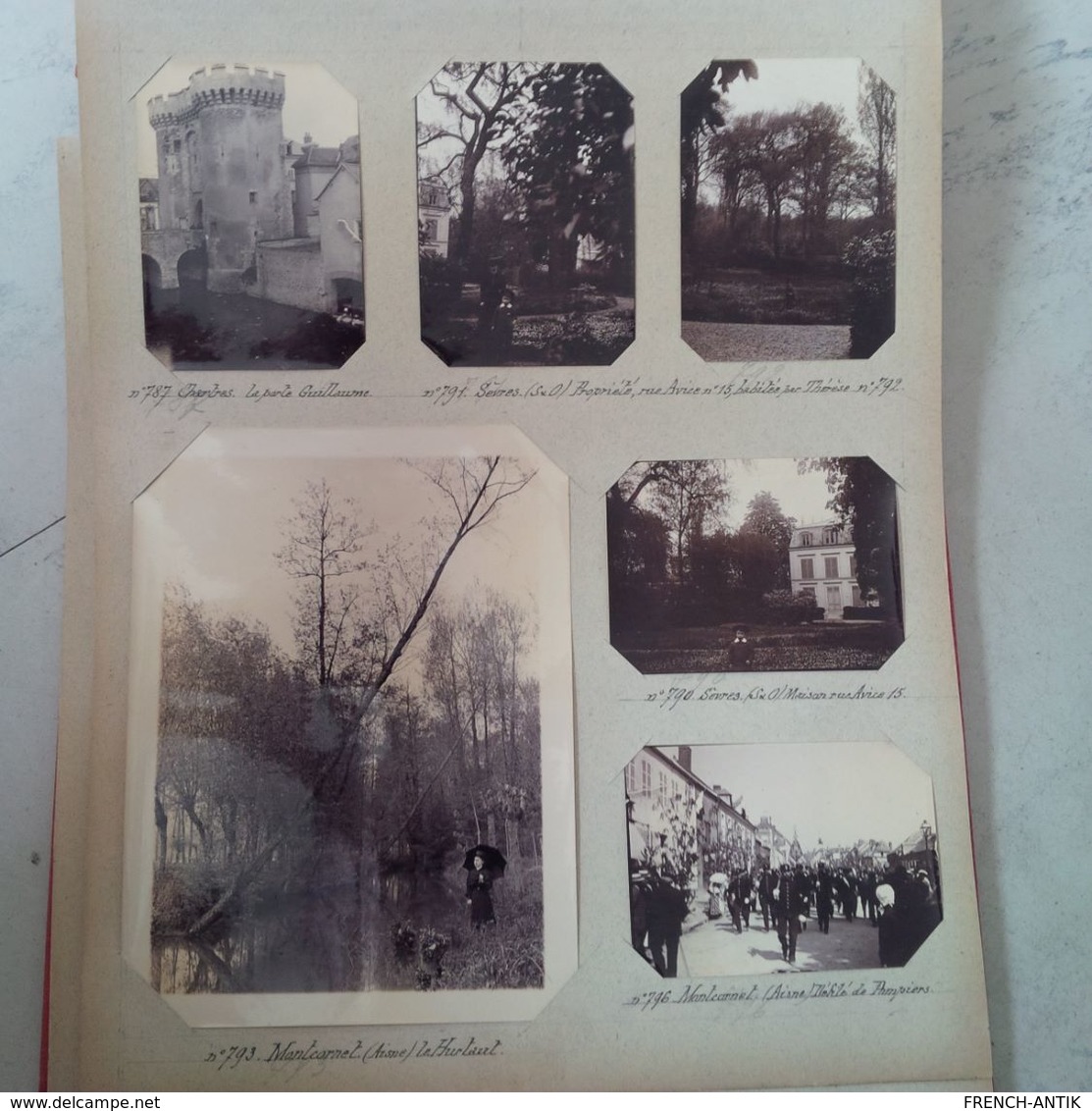 ALBUM DE 359 PHOTOS AISNE MONTCORNET CHAOURCE PARIS CALVADOS DE FAMILLE LEGENDE ET NON COLLER