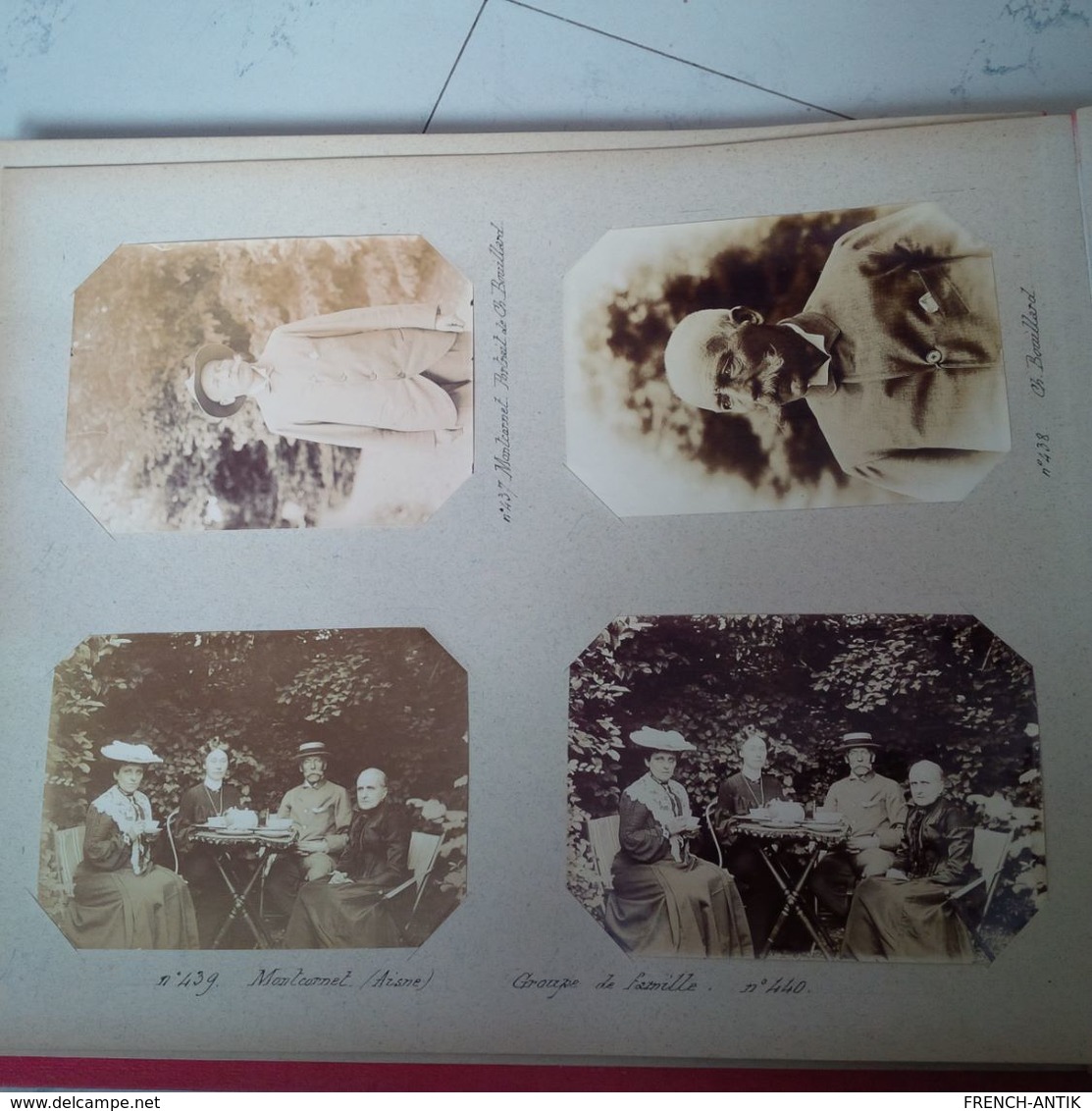 ALBUM DE 359 PHOTOS AISNE MONTCORNET CHAOURCE PARIS CALVADOS DE FAMILLE LEGENDE ET NON COLLER