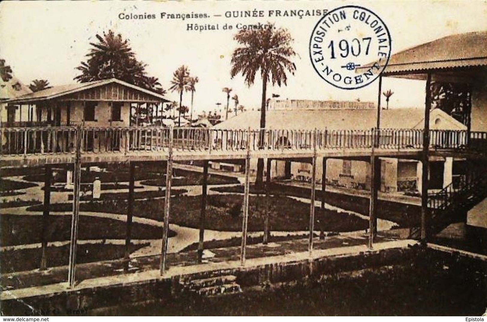 CPA  Afrique  Colonies Françaises  Guinée Hopital De Conakry  Exposition Coloniale 1907 - Guinée