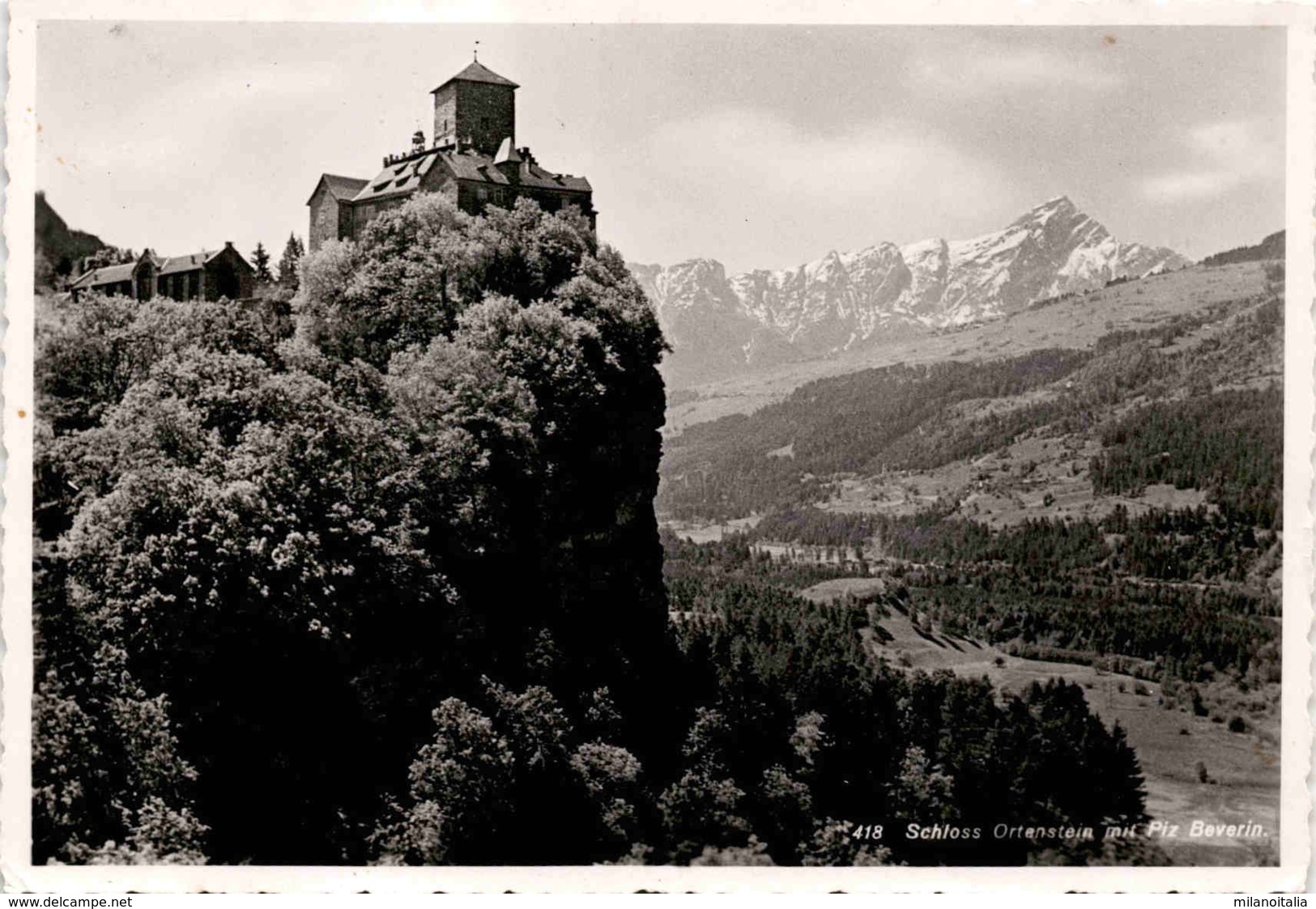 Schloss Ortenstein Mit Piz Beverin (418) * 24. 10. 1945 - Bever