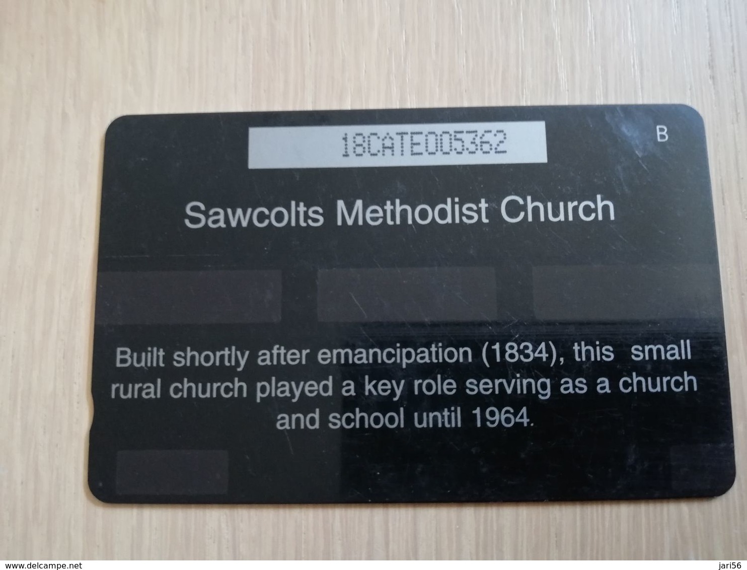 ANTIGUA & BARBUDA $ 20  SAWCOLTS METHODIST CHURCH           ANT-18E  CONTROL NR: 18CATE     NEW C&W LOGO **2551** - Antigua En Barbuda