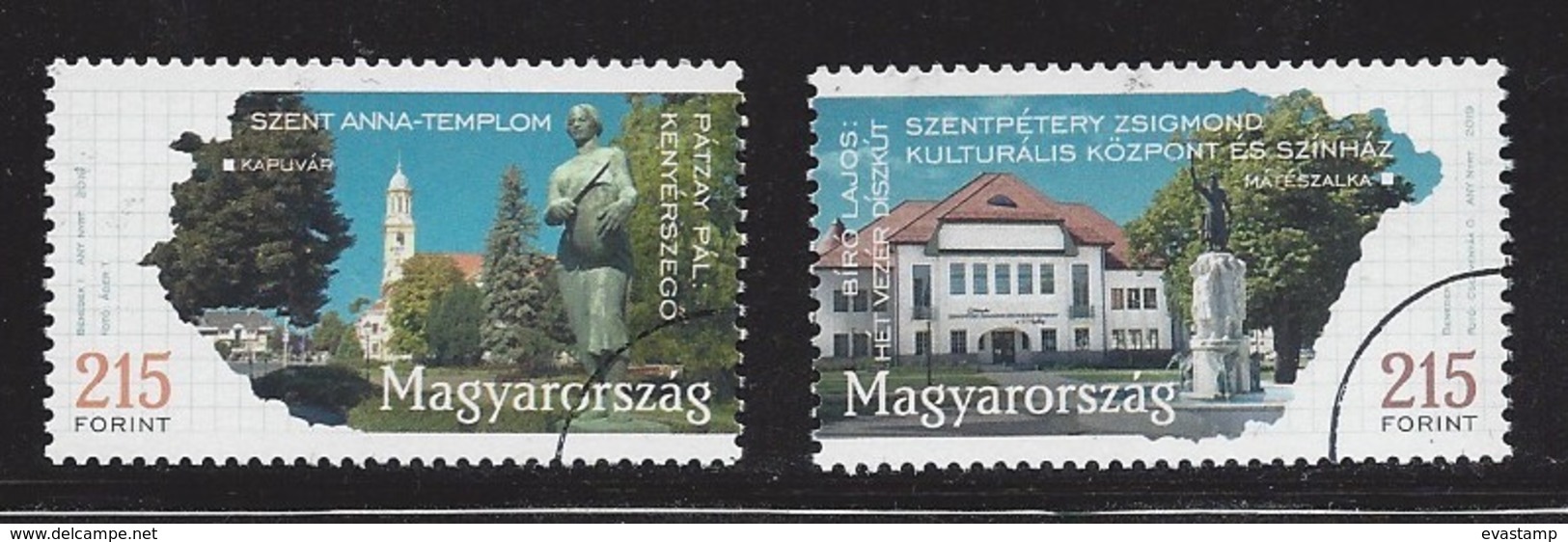 HUNGARY - 2019. Specimen - Regions And Towns II: Kapuvár - Bronze Statue / Mátészalka - Theatre  Mi.:6036-6037. - Proofs & Reprints