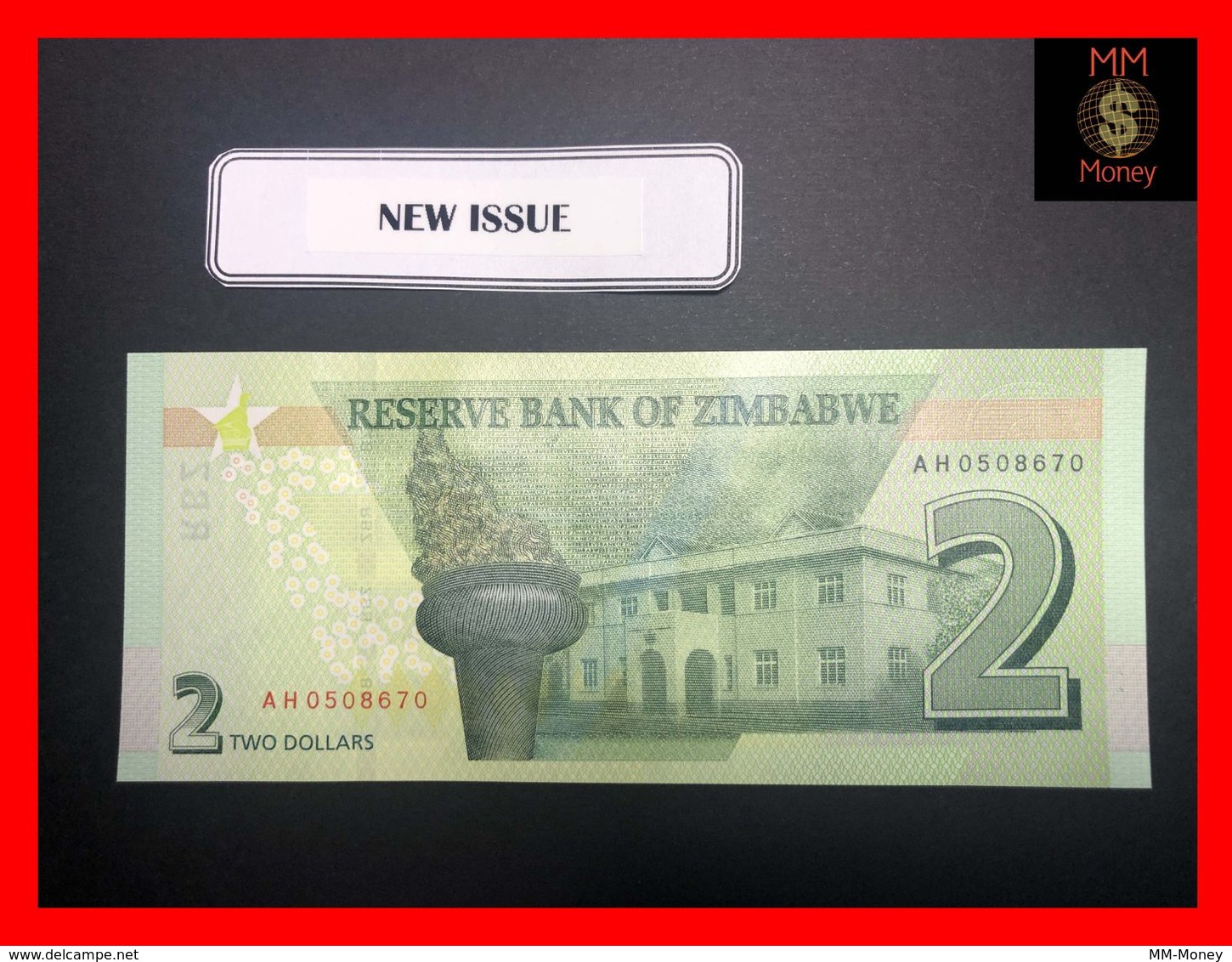 ZIMBABWE 2 $ 2019  P.  New   UNC - Zimbabwe