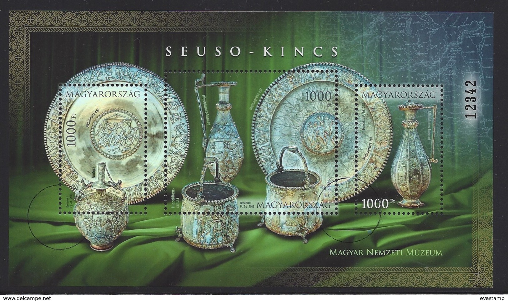 HUNGARY - 2019. Specimen Souvenir Sheet - Repatriation Of The Seuso Treasure II. / Silver Artefacts  Mi.:Bl.430A. - Essais, épreuves & Réimpressions
