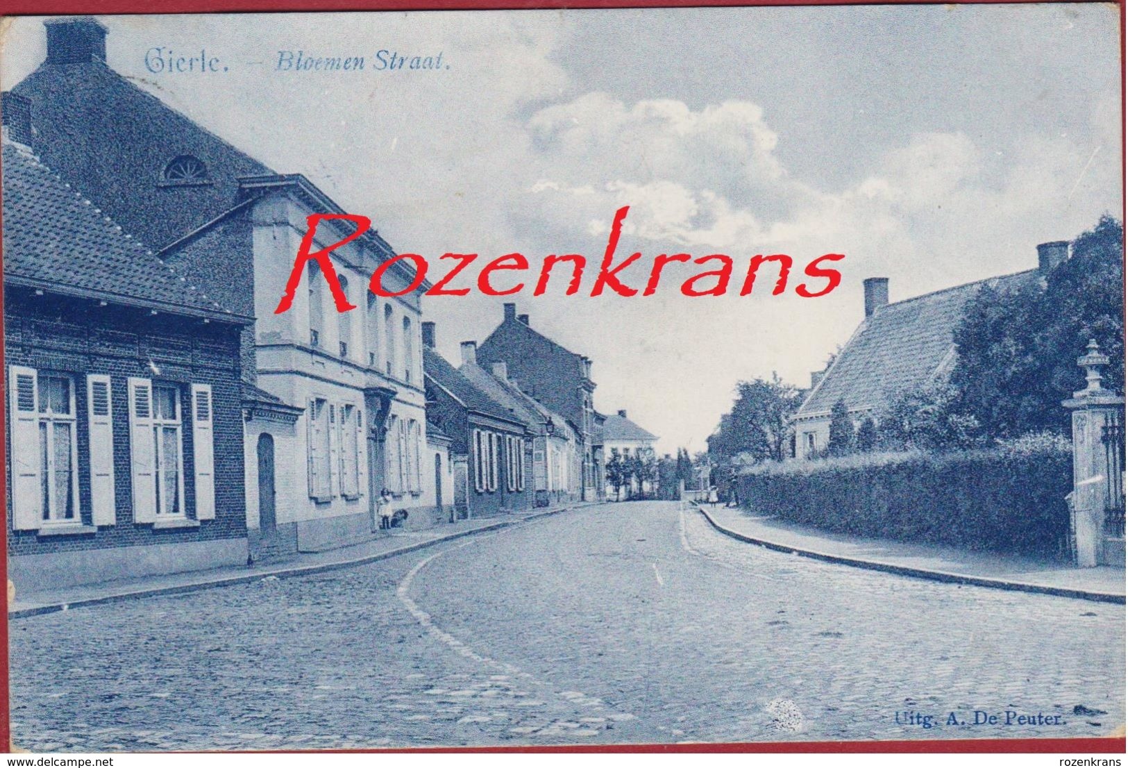 Gierle Lille Kempen Bloemen Straat Bloemenstraat Geanimeerd (in Goede Staat) 1912 - Lille