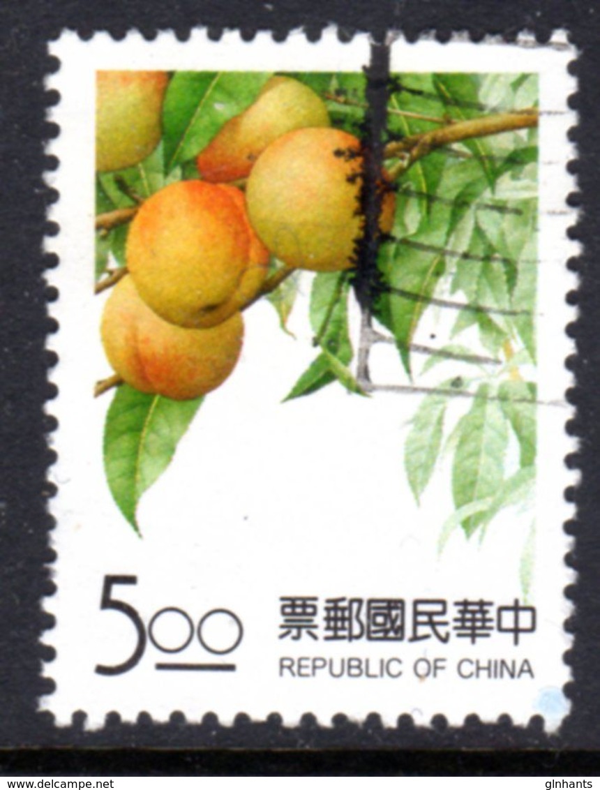 TAIWAN ROC - 1993 FRUITS $5 PEACHES STAMP FINE USED SG 2148 - Gebraucht