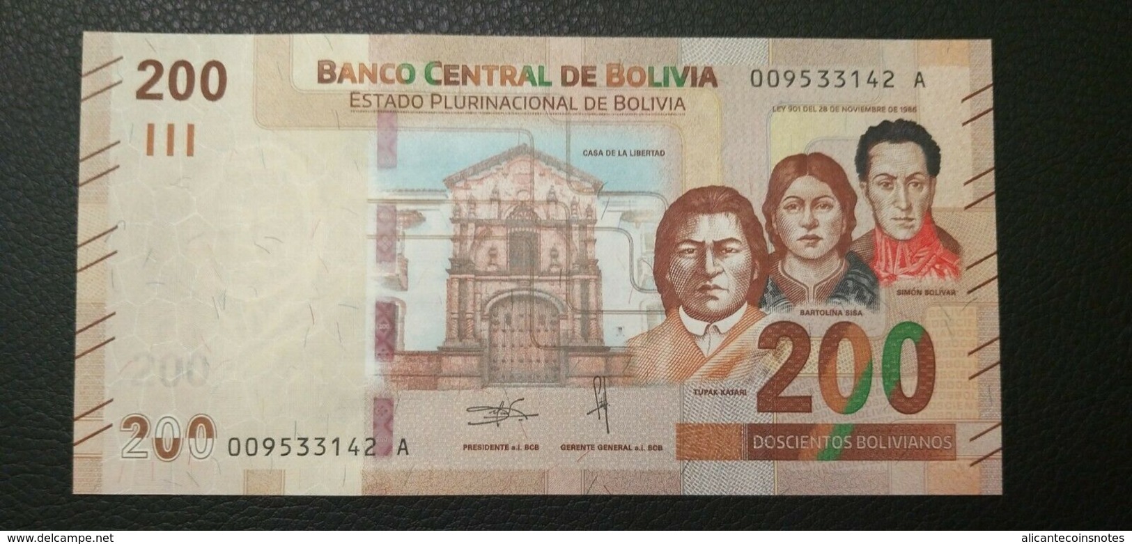 200 De Bolivia Bolivia Pick Nuevo 2019 UNC - Bolivien