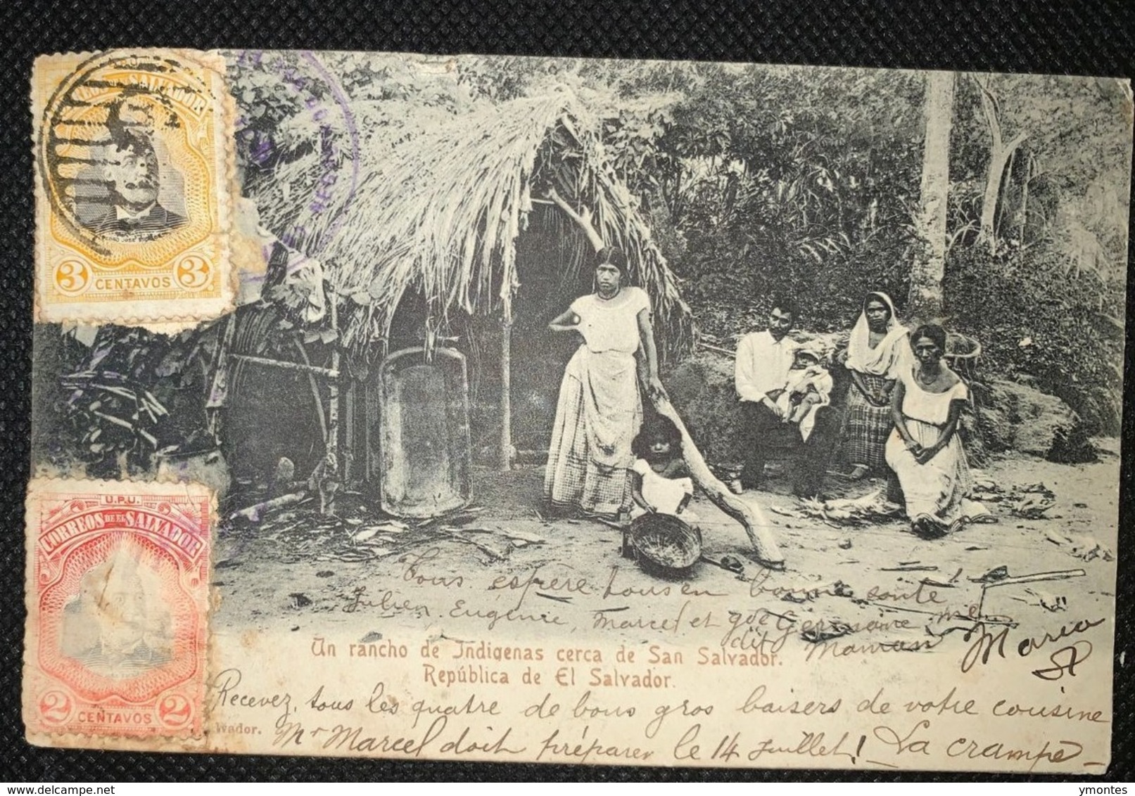 Postcard Native 1907 - El Salvador