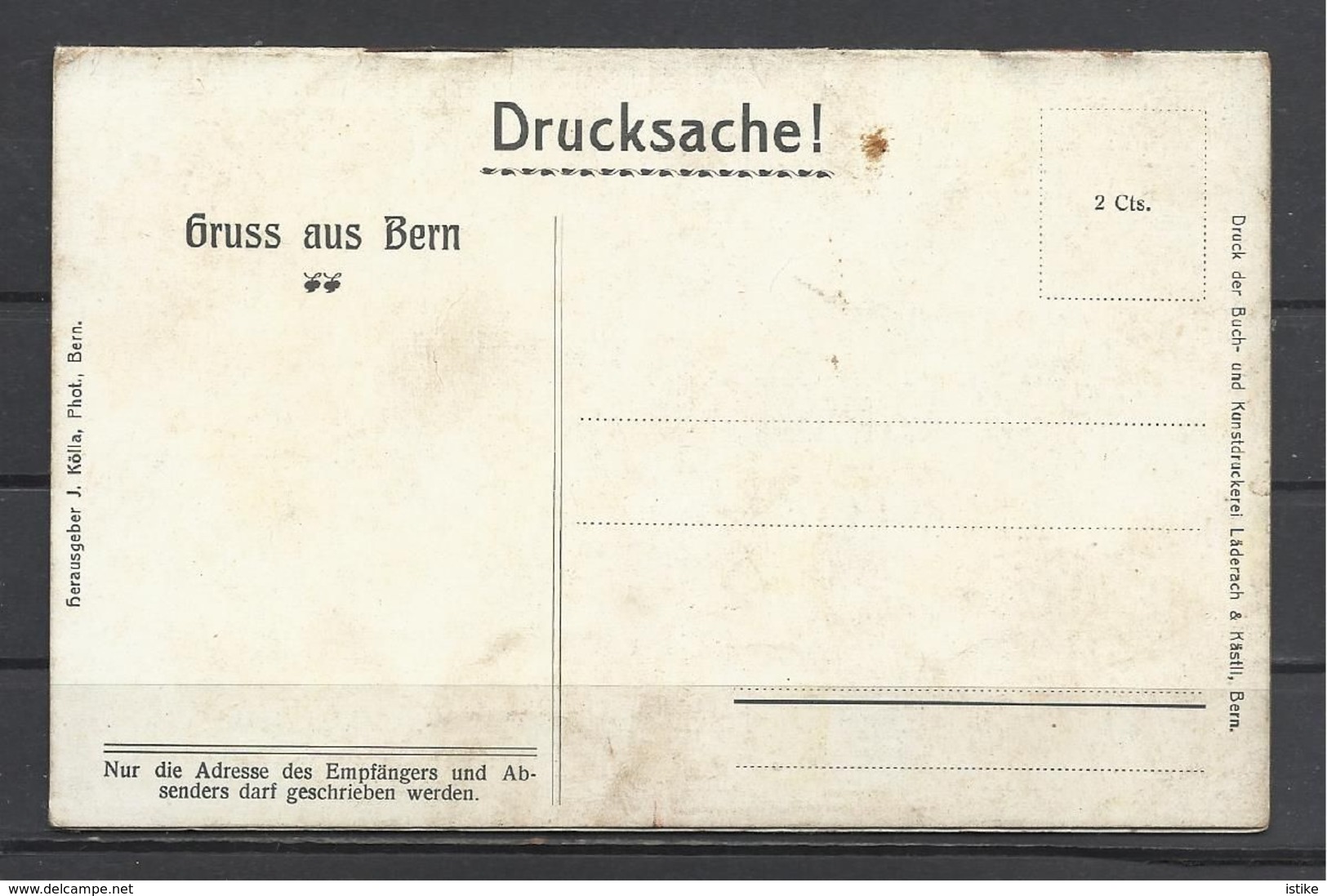 Switzerland, Bern, Gruss Aus Bern, "Drucksache", Booklet. - Berne