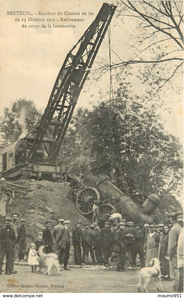 27 BRETEUIL - ACCIDENT DE CHEMIN DE FER DU 23 OCTOBRE 1913 - Breteuil