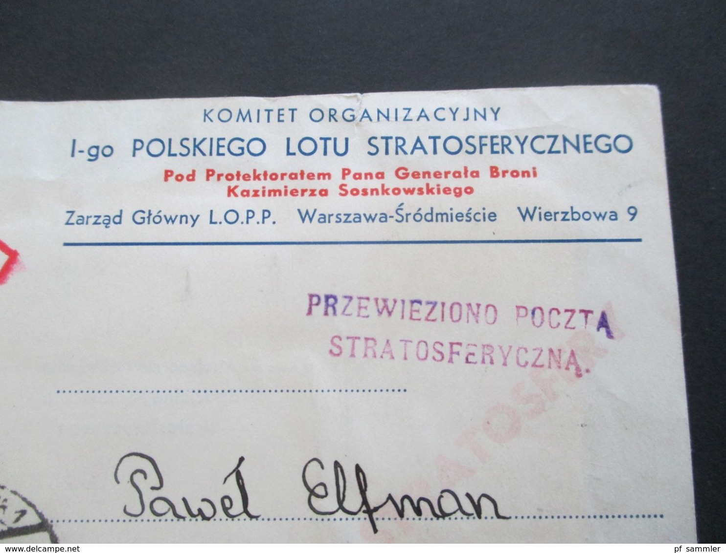 Polen 1938 Stratosphärenballonflug Zakopane Block 6 Balonem Do Stratosfery Stempel Zakopane - Lettres & Documents