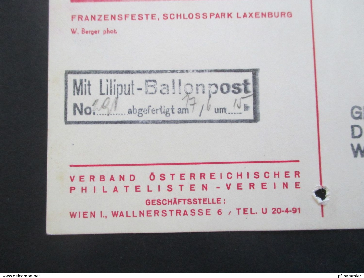 1934 Bildpostkarte Mit Abfertigungsstempel Liliput Ballonpost Frankiert MiF Nibelungen An Die Geschäftsstelle Der WIPA - Covers & Documents