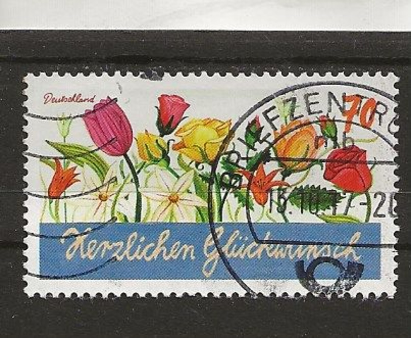 Glückwunsch.Dent.13.½. - Used Stamps