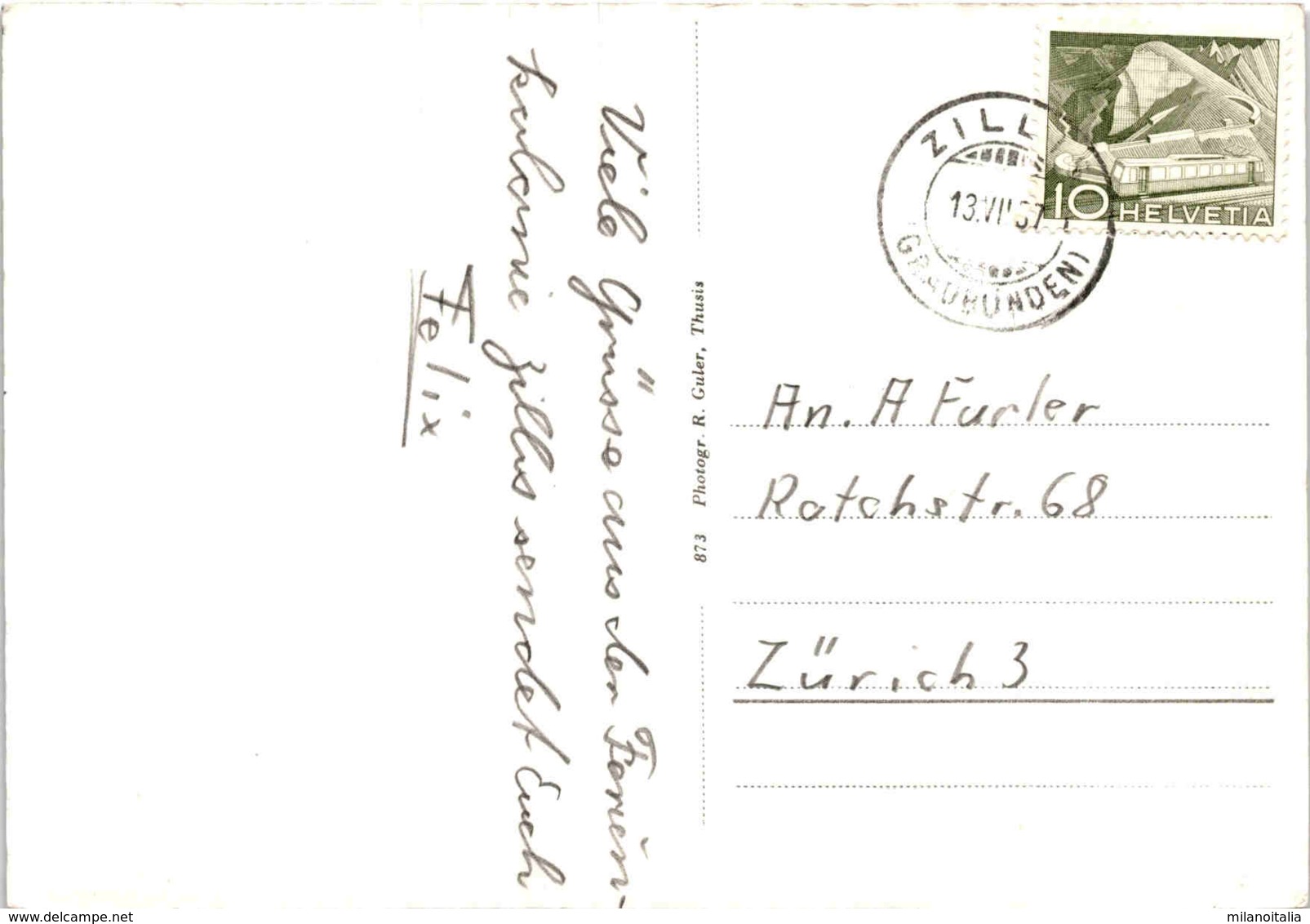 Zillis, Schams (Graubd.) (873) * 13. 7. 1957 - Zillis-Reischen