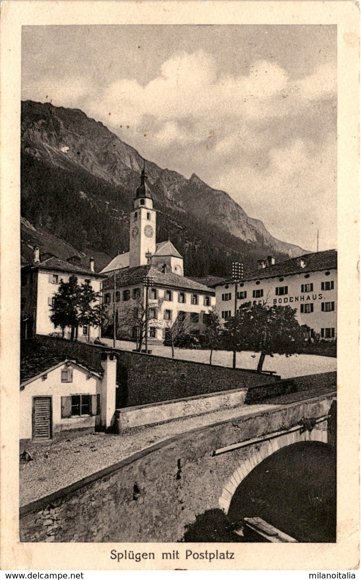 Splügen Mit Postplatz * 1. 6. 1925 - Splügen