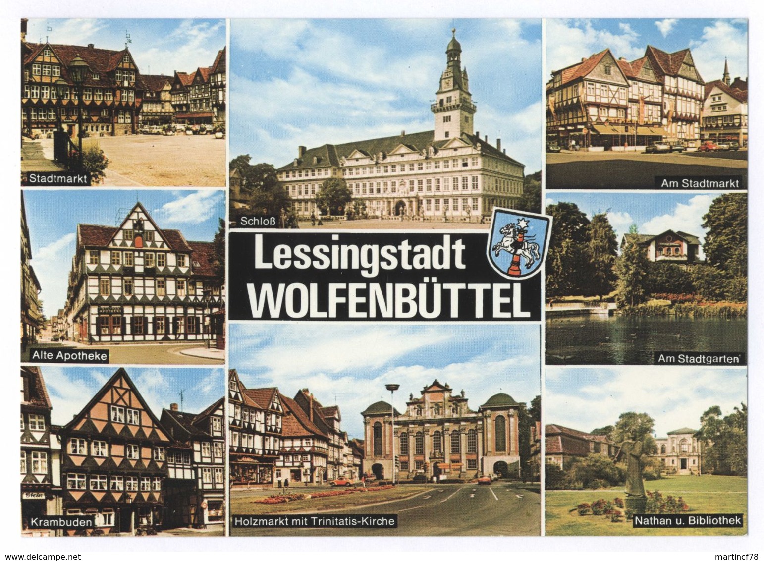 Lessingstadt Wolfenbüttel Stadtmarkt Alte Apotheke Krambuden Schloß Holzmarkt Mit Trinitatis-Kirche Am Stadtmarkt Am Sta - Wolfenbuettel