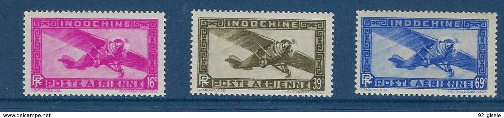 Indochine Aerien YT 17 à 19 (PA) " Avion En Vol " 1941 Neuf** - Airmail