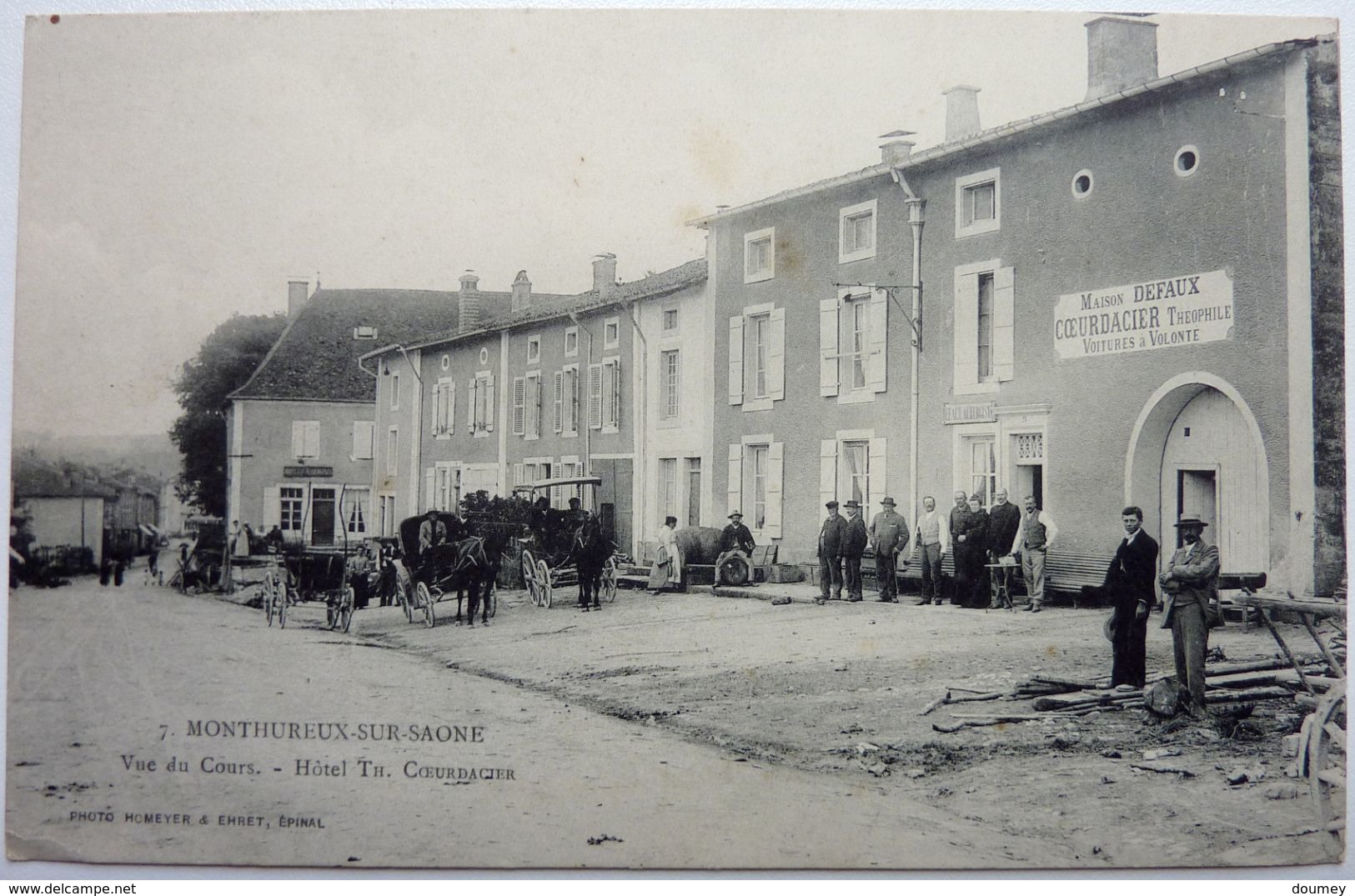 VUE DU COURS - HÔTEL Th. CŒURDACIER - MONTHUREUX Sur SAONE - Monthureux Sur Saone