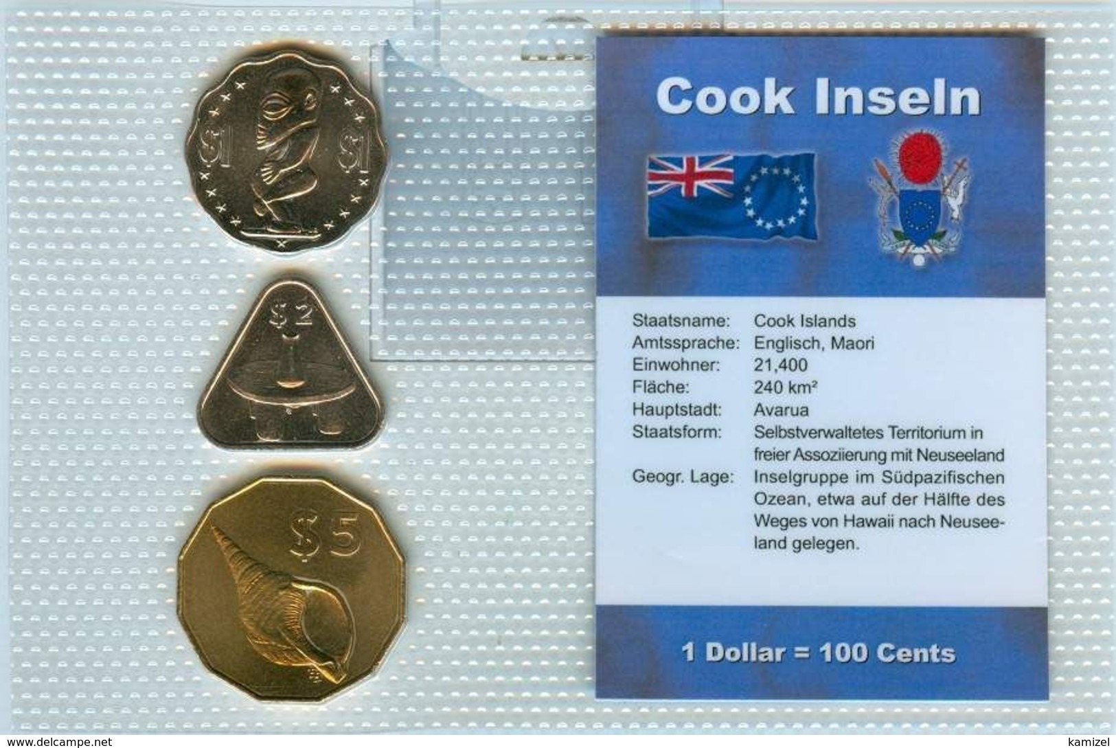 Kursmünzensatz Cook Inseln KMS Mit Zertifikat - Cook