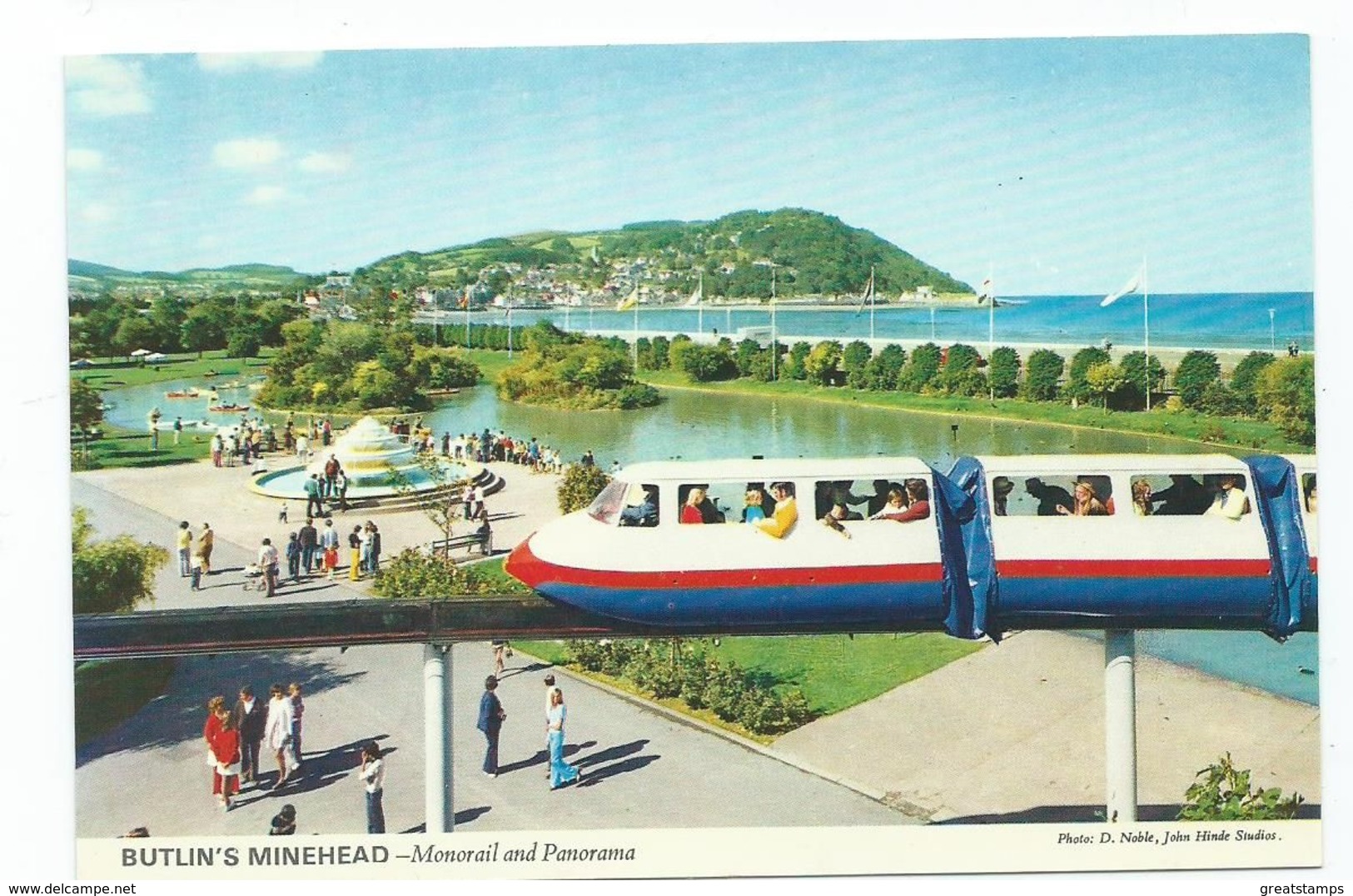 Somerset    Postcard Unused Butlin's Minehead Monorail  And Panorama - Minehead