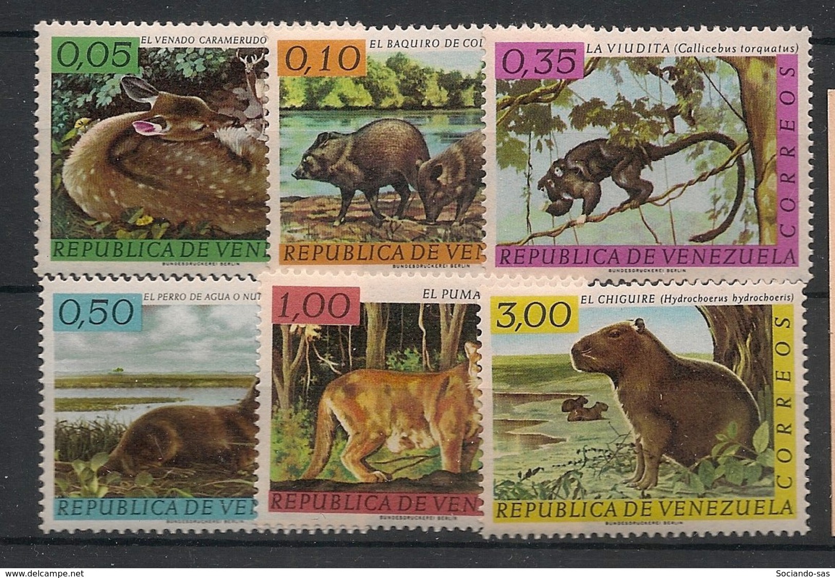 Venezuela - 1963 - N°Yv. 668 à 673 - Faune / Animals - Neuf Luxe ** / MNH / Postfrisch - Other & Unclassified