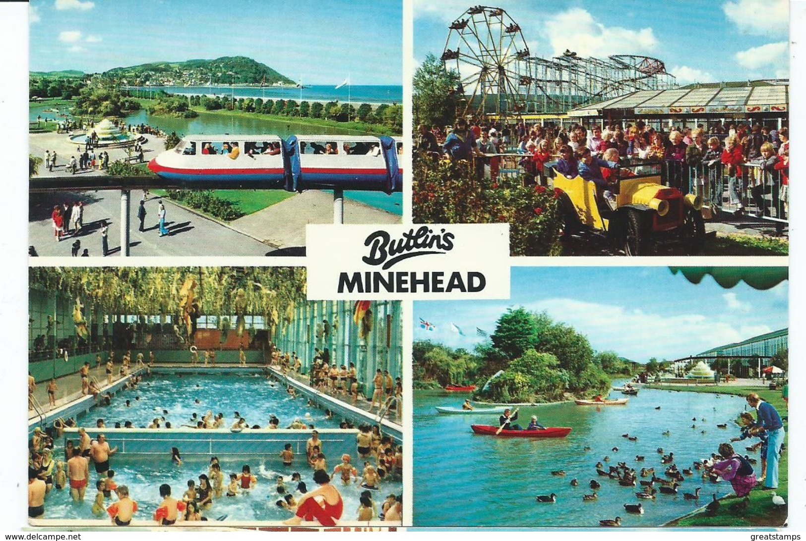 Somerset    Postcard Unused Butlin's Minehead Multiview Large Format 10.5cm X15 Cm - Minehead