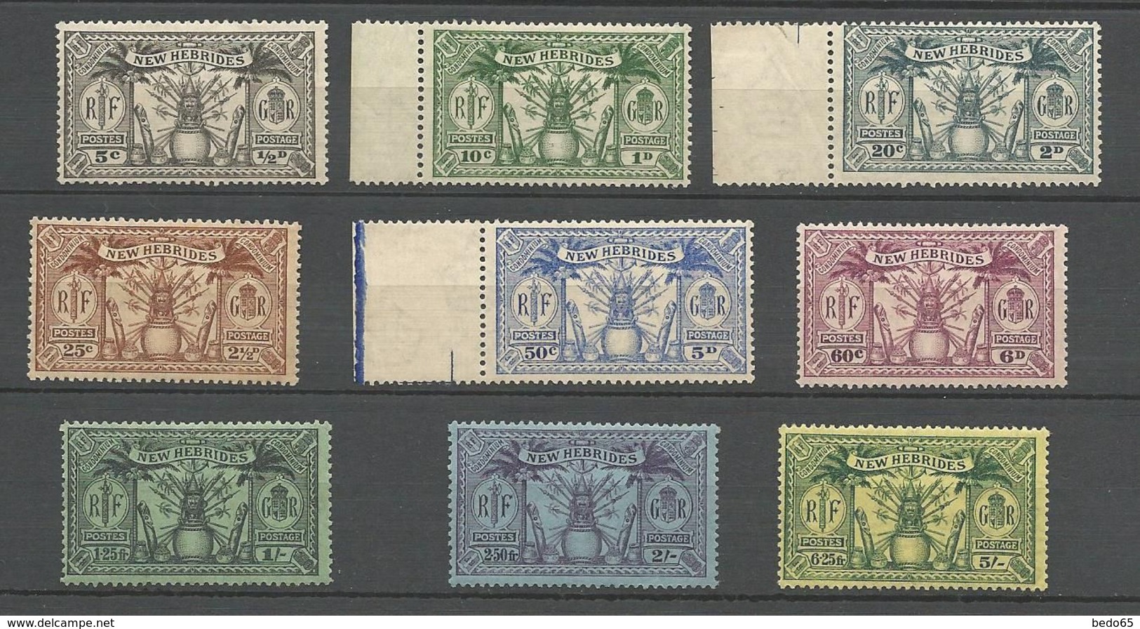 NOUVELLES-HEBRIDES N° 91 à 99 NEUF**/* AVEC OU SANS TRACE DE CHARNIERE /  MH / MNH - Ungebraucht