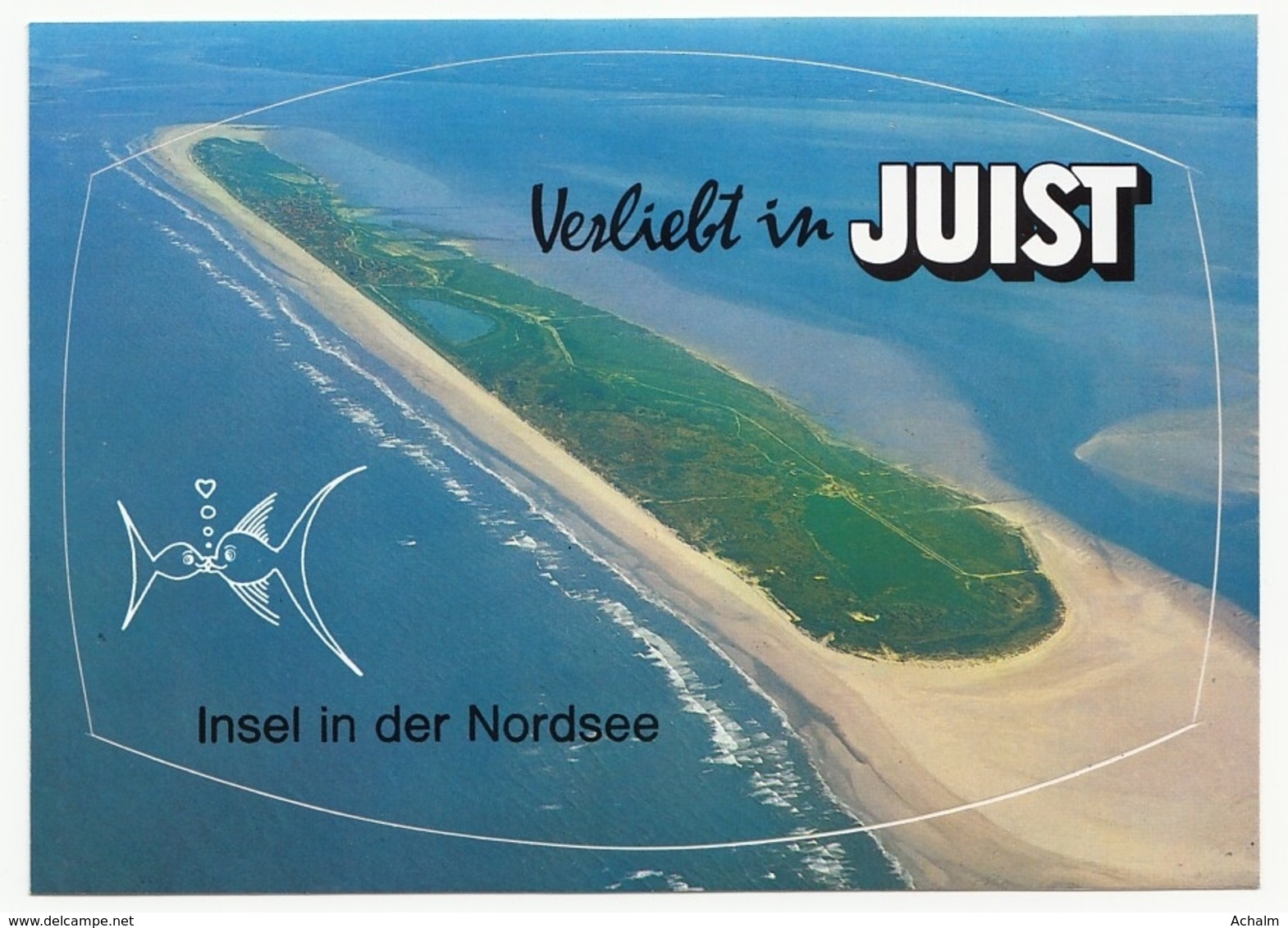 Nordseeinsel Juist - Aufkleberbildkarte (2) - Juist