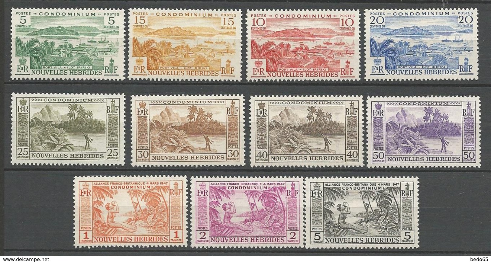 NOUVELLES-HEBRIDES N° 175 à 185 NEUF* TRACE DE CHARNIERE /  MH - Unused Stamps