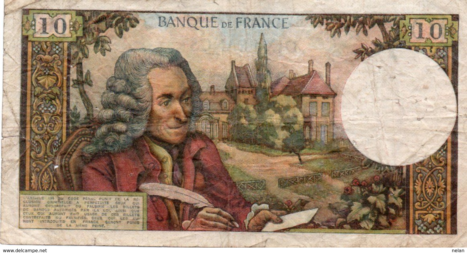 FRANCIA 10 FRANCS 1967 P-147 CIRCOLATA - 10 F 1963-1973 ''Voltaire''