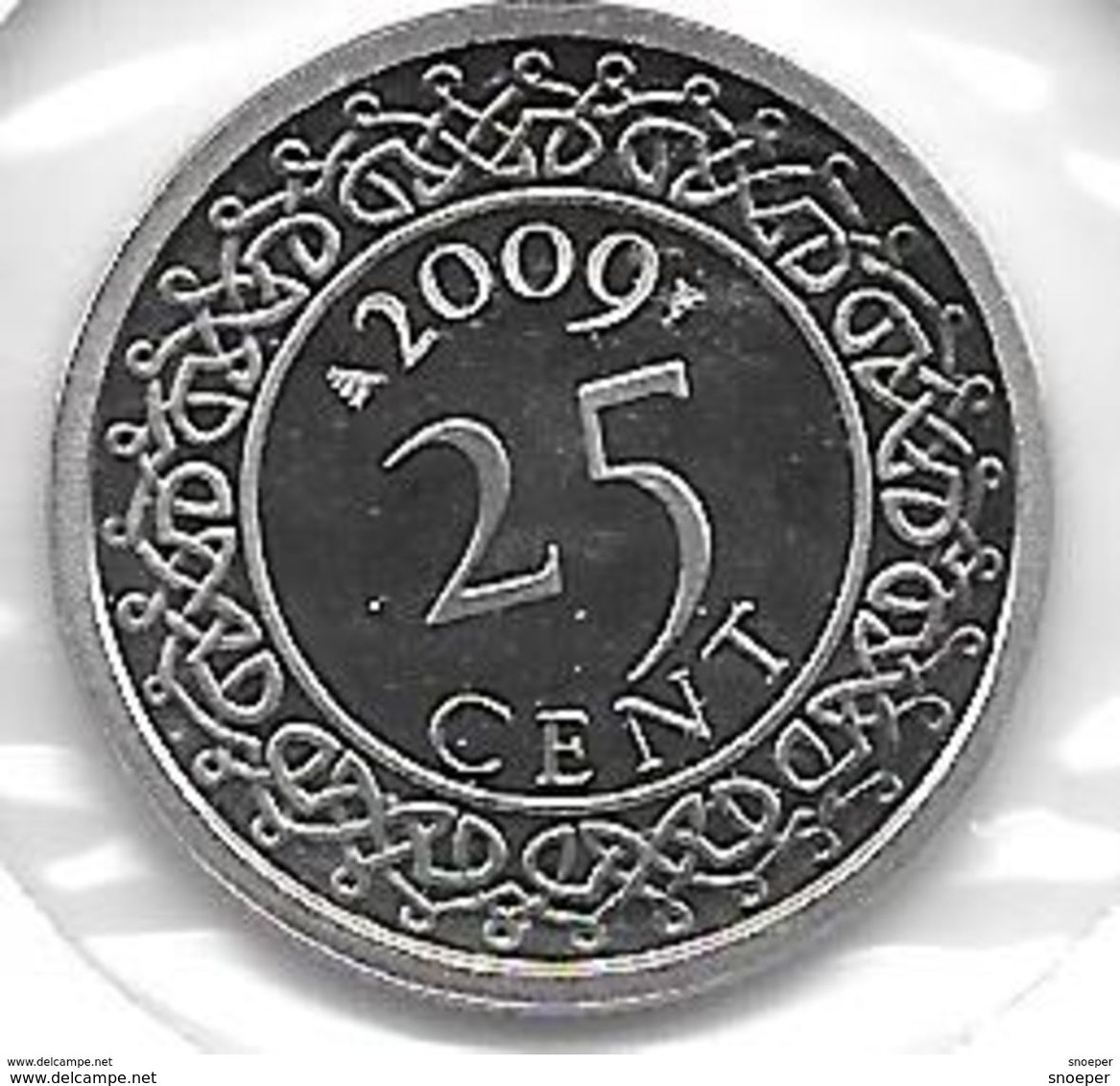 *suriname 25  Cents 2009  Km 14a Onley In Sets !!  Bu !! - Surinam 1975 - ...