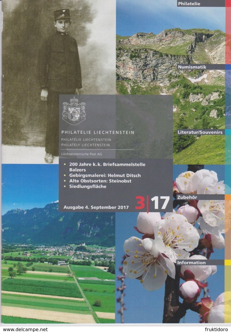 Liechtenstein Brochures 2017 200 Years Postal Services - Balzers - Paintings - Helmut Ditsch - Mountains - Verzamelingen