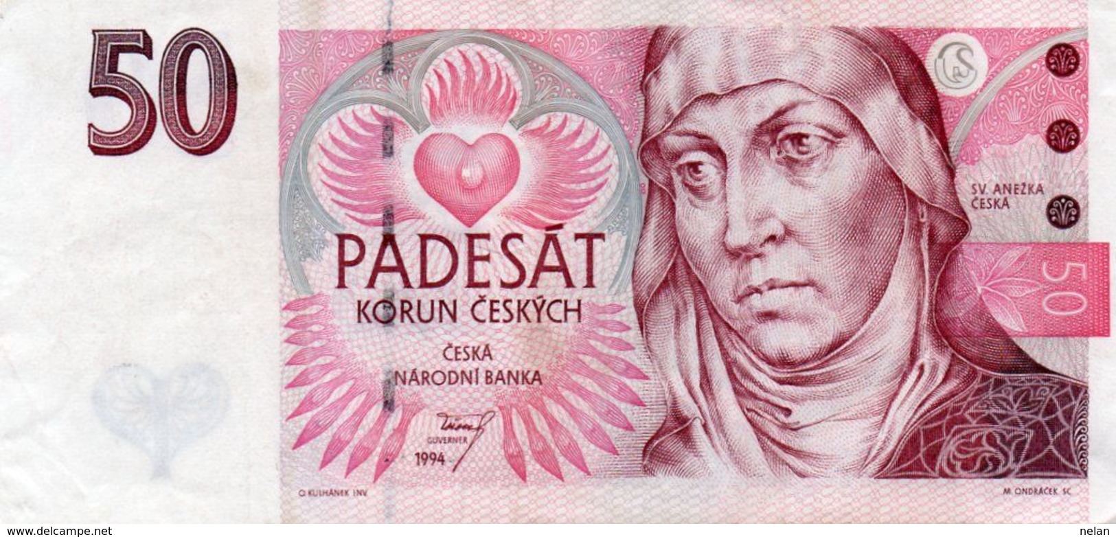 REPUBBLIC CZECH  50 KORUN 1994  P-11  VF++ - República Checa