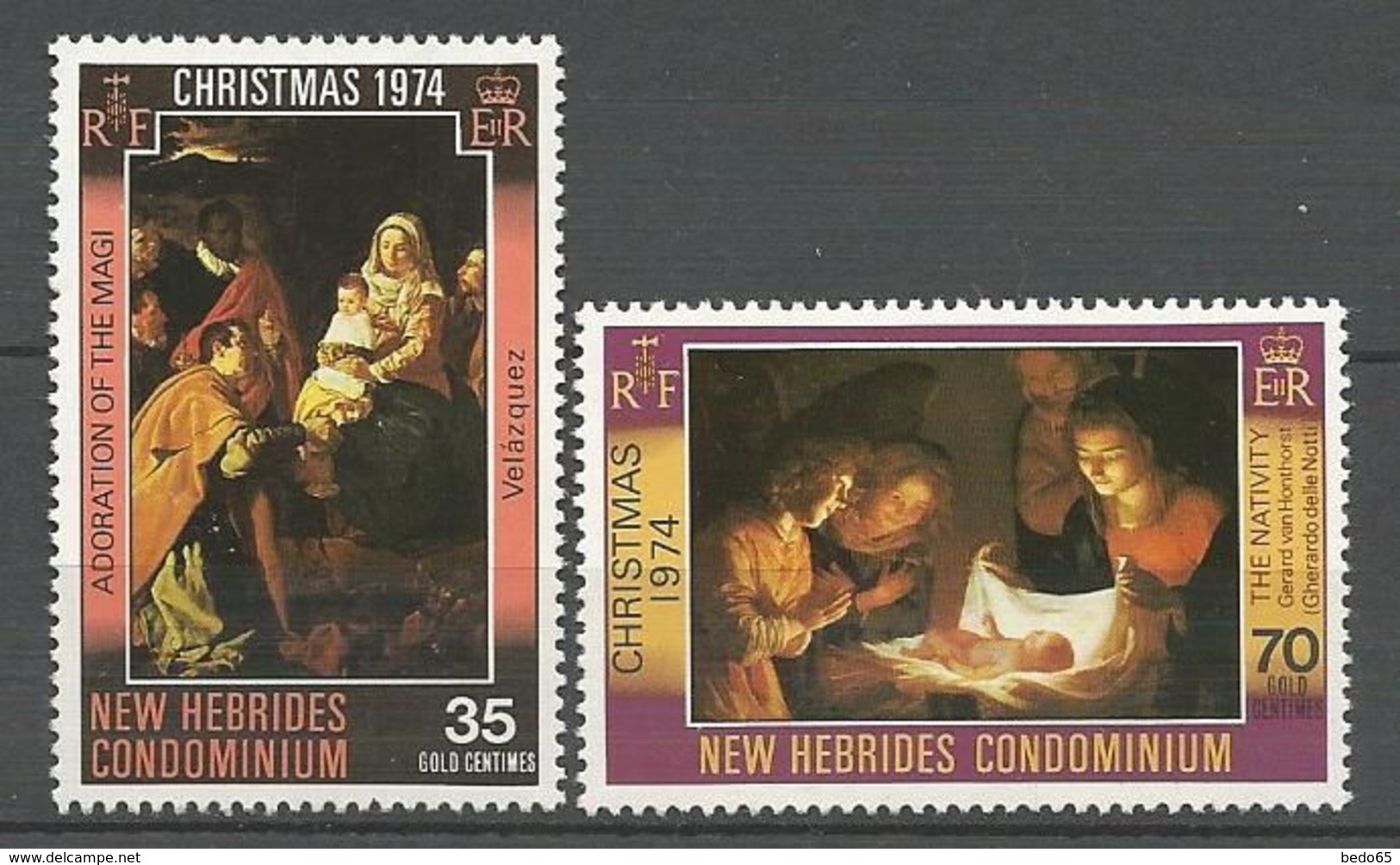 NOUVELLES-HEBRIDES N° 406 Et 407 NEUF**  SANS CHARNIERE   / MNH - Unused Stamps