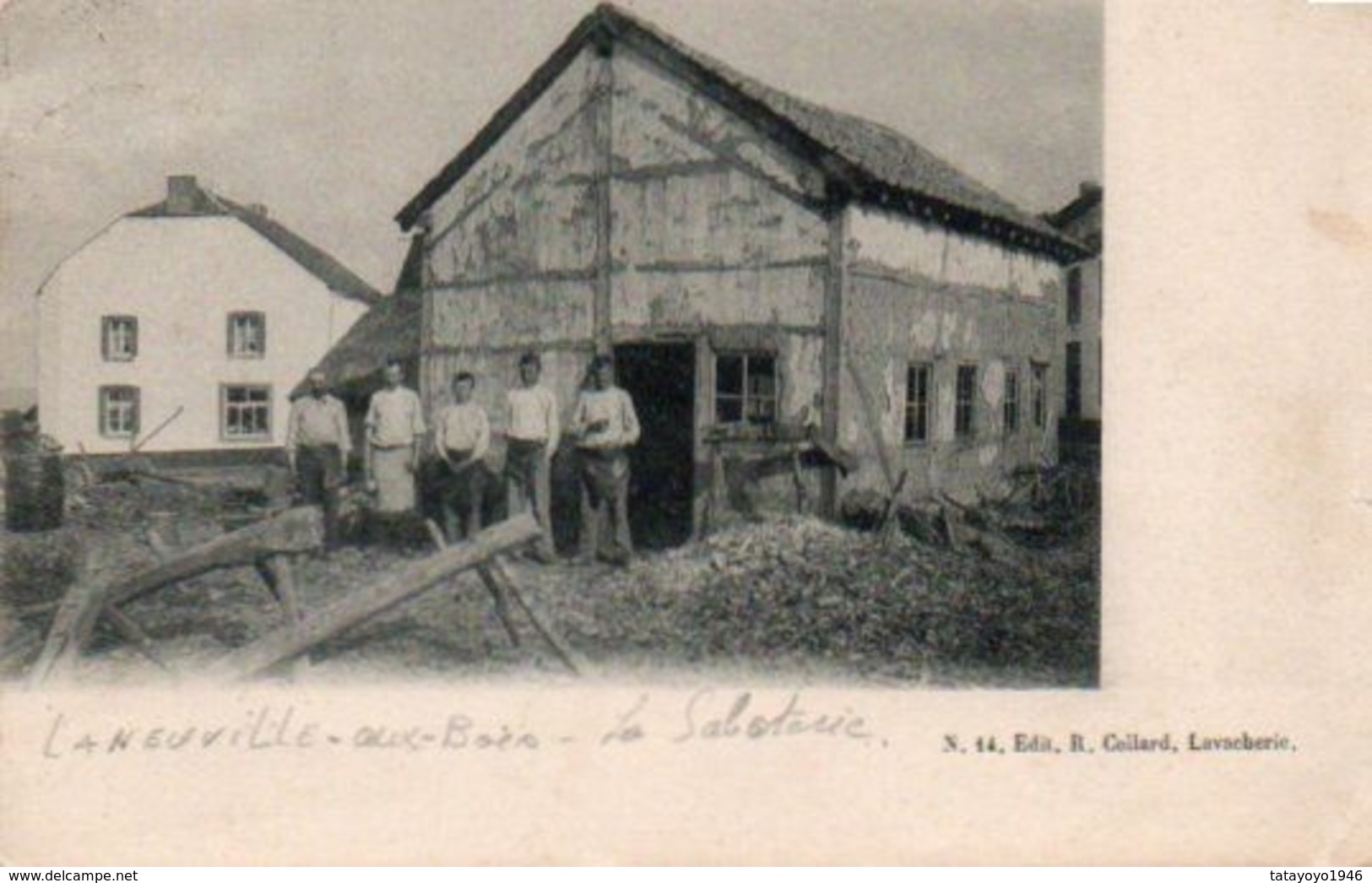 Laneuville-aux-bois Rare La Saboterie Animée Edit.Collard Lavacherie Circulé En 1909 - Tenneville