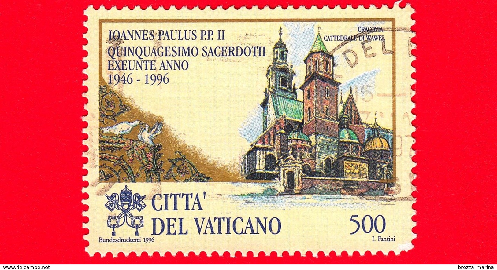 VATICANO - Usato - 1996 - Ordinazione Sacerdotale Di Sua Santità Giovanni Paolo II - 500 L. • Cattedrale Wavel, Cracovia - Used Stamps