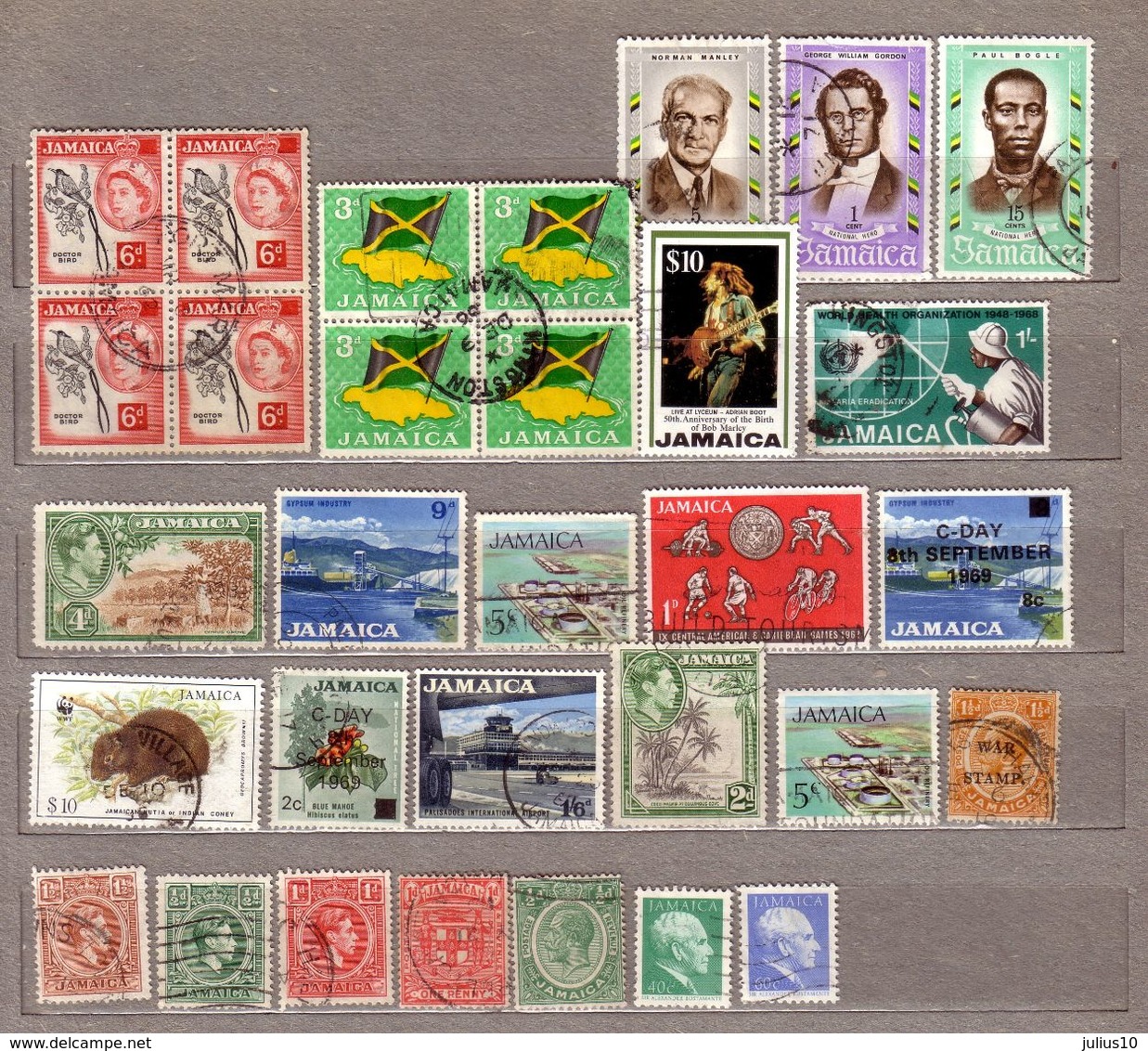 BRITISH COLONIES JAMAICA Used Gestempelt Oblitere Different Stamps Lot #10141 - Lots & Kiloware (mixtures) - Max. 999 Stamps