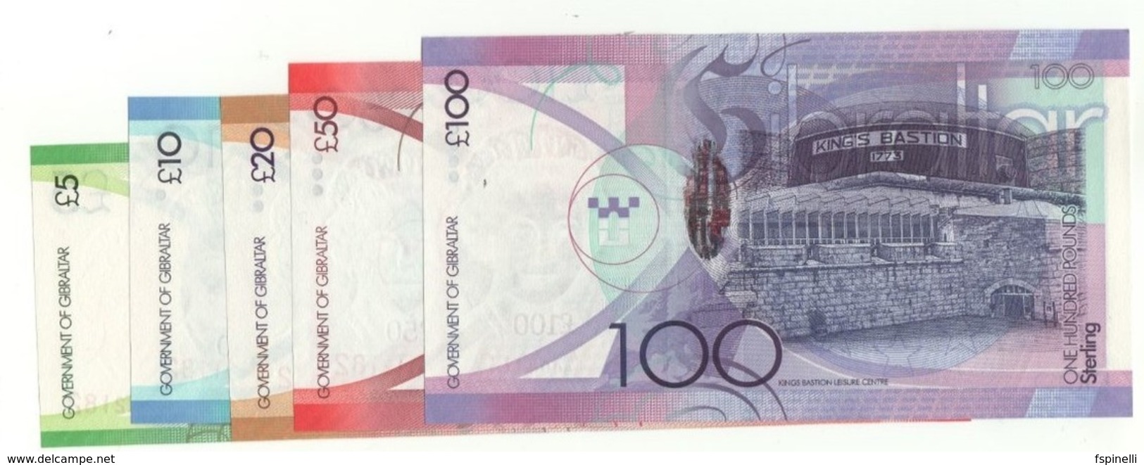 GIBRALTAR  Lovely- Genuine Set SAME Serial Nr.  ( Dated 2011  £5-£10-£20-£50-£100  P35  To P39) - Gibraltar