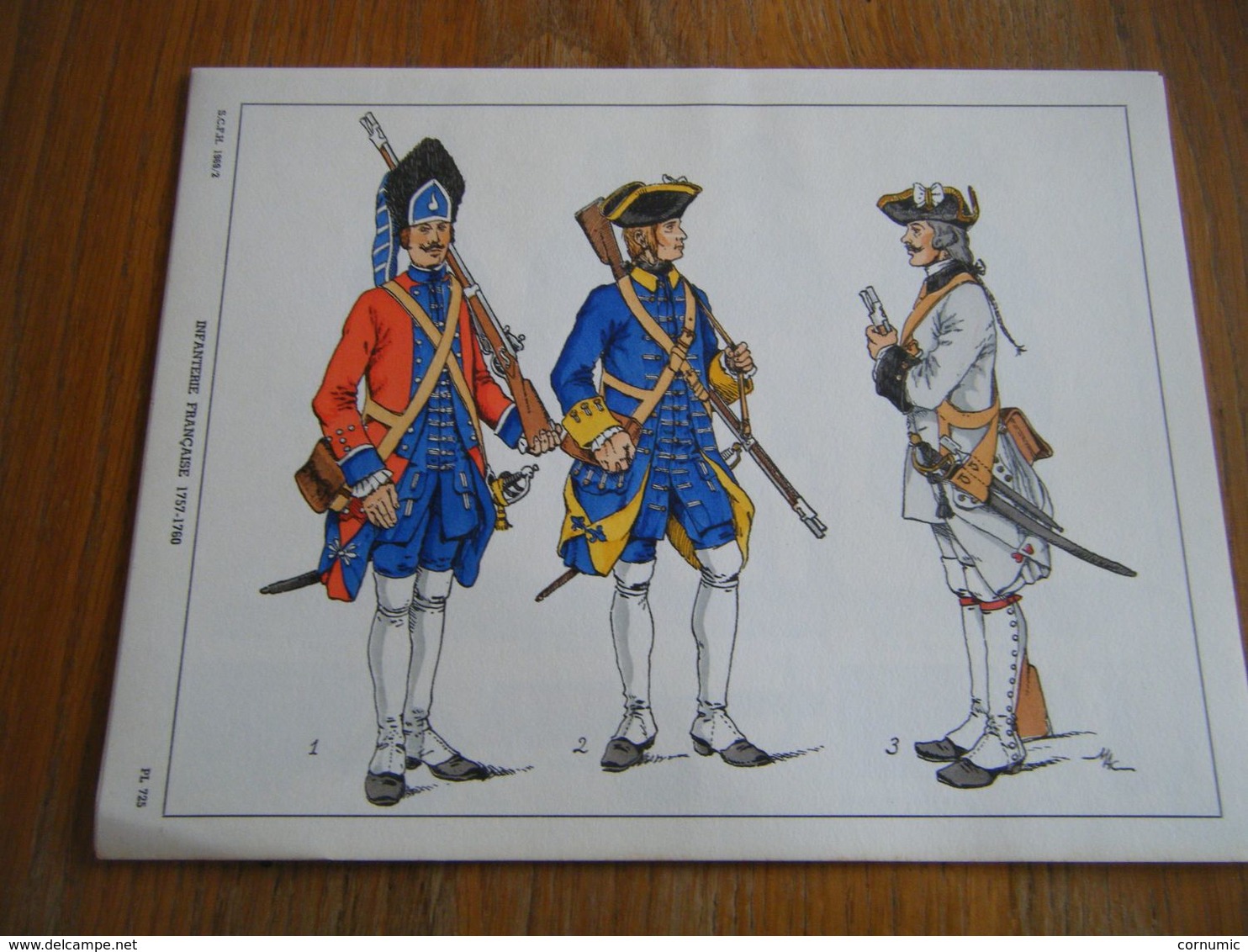 Planche De 1969  INFANTERIE FRANCAISE 1757 1760 - Autres & Non Classés